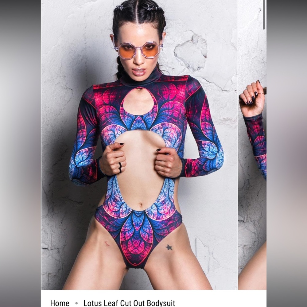 Devil Walking Lotus Leaf Bodysuit